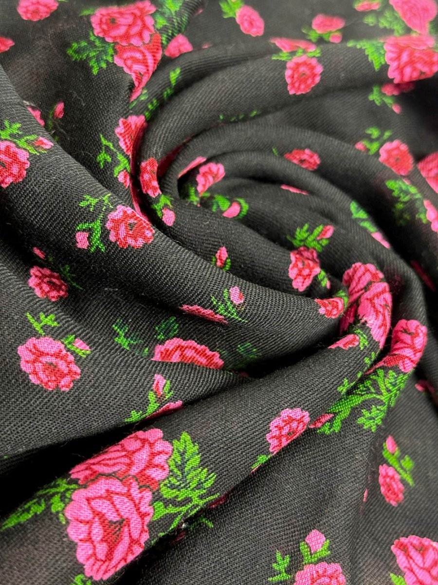 vintage rose square woven scarf - good market thrift store