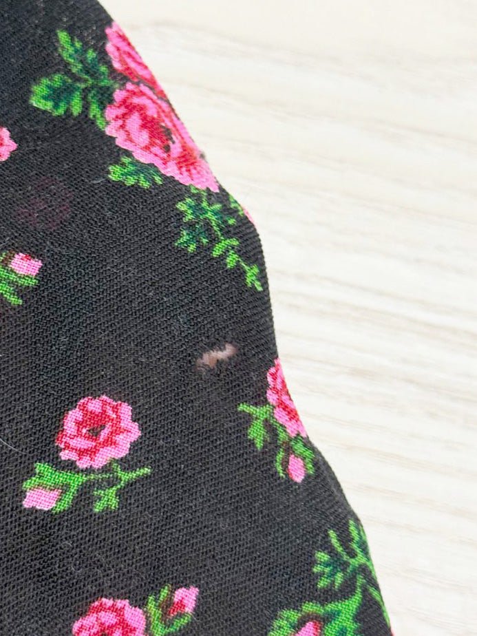 vintage rose square woven scarf - good market thrift store