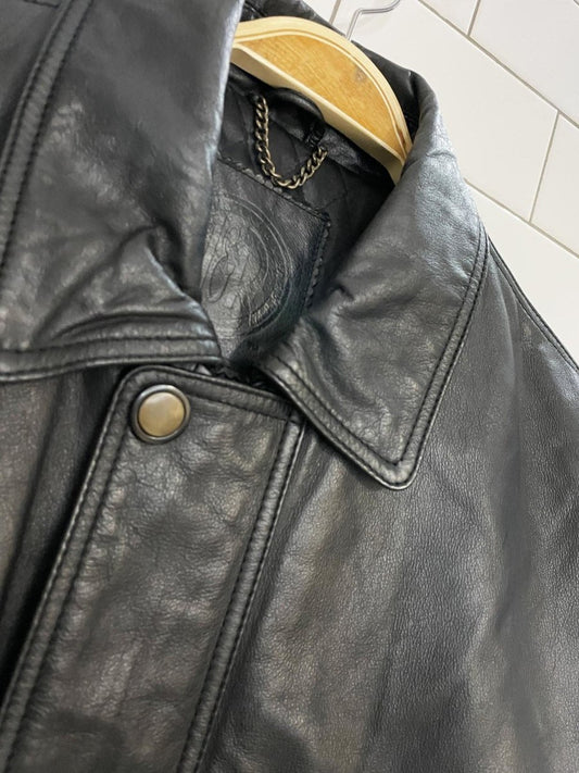 vintage R&R leather bomber jacket - good market thrift store