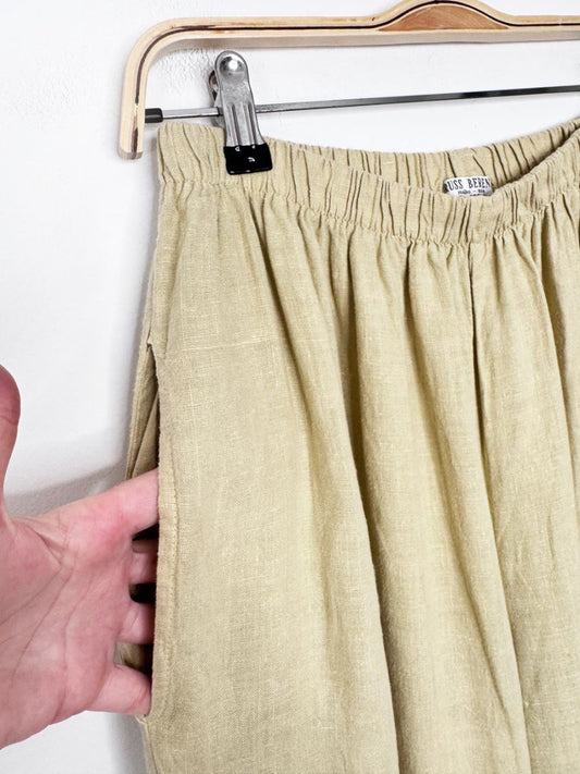 vintage russ berens malibu 100% linen casual pants | made in USA - good market thrift store