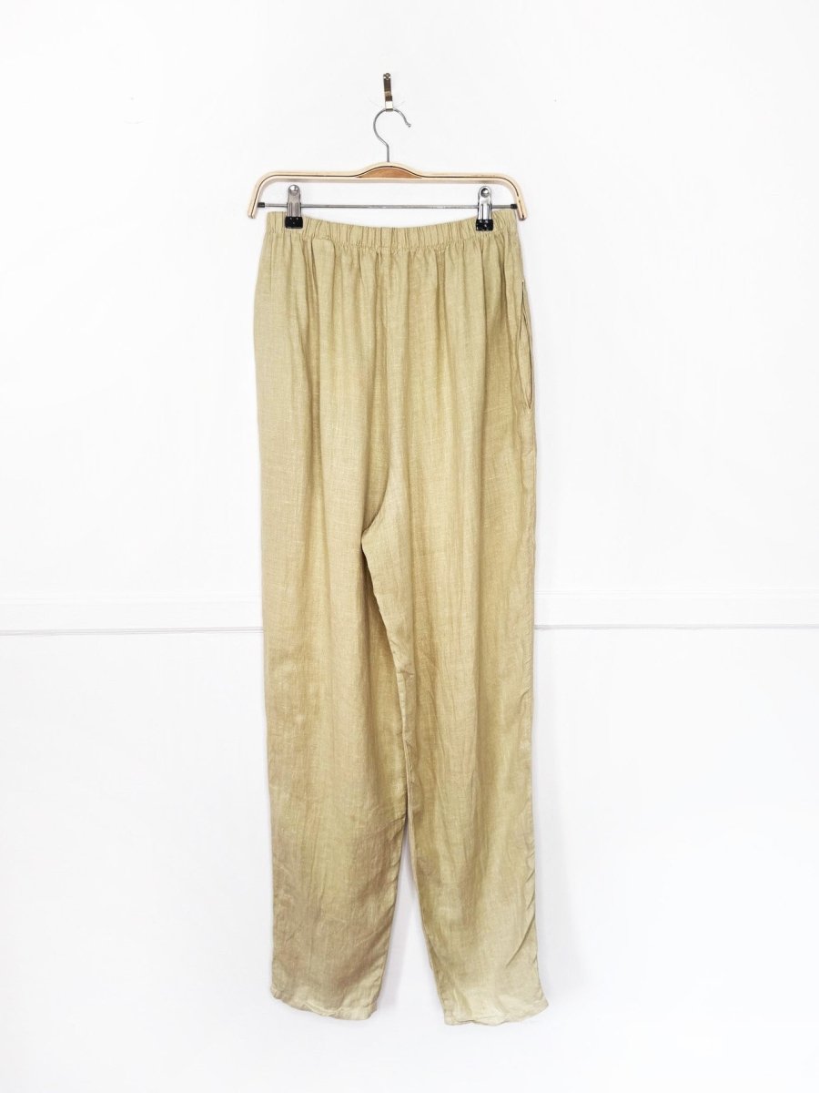 vintage russ berens malibu 100% linen casual pants | made in USA - good market thrift store