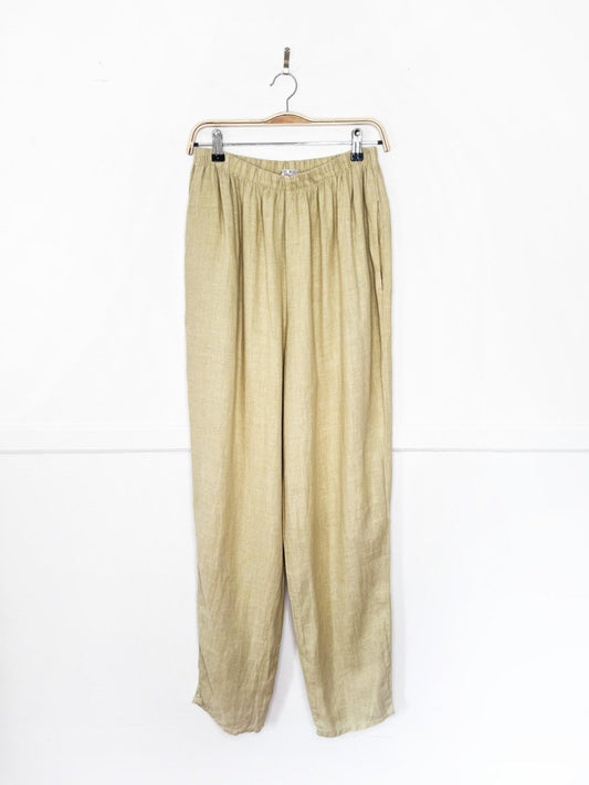 vintage russ berens malibu 100% linen casual pants | made in USA - good market thrift store