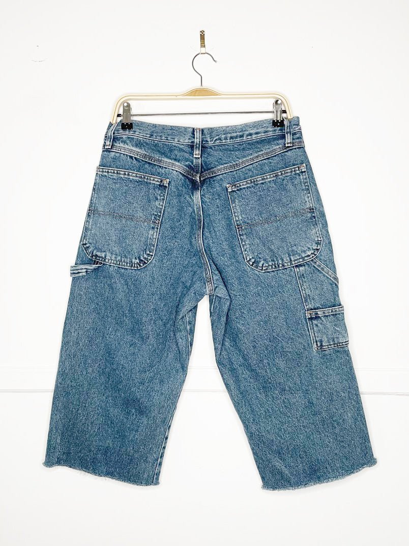 vintage rustler carpenter long denim shorts | rework | jorts - good market thrift store
