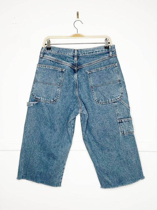 vintage rustler carpenter long denim shorts | rework | jorts - good market thrift store