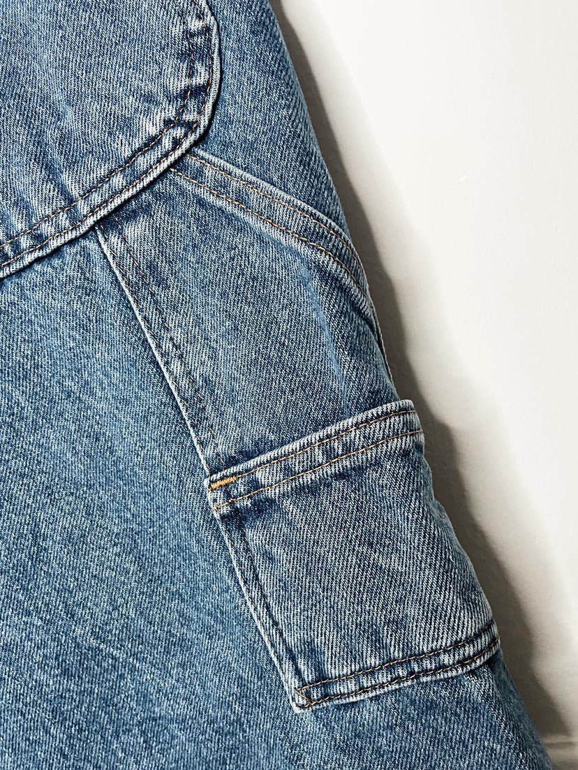vintage rustler carpenter long denim shorts | rework | jorts - good market thrift store