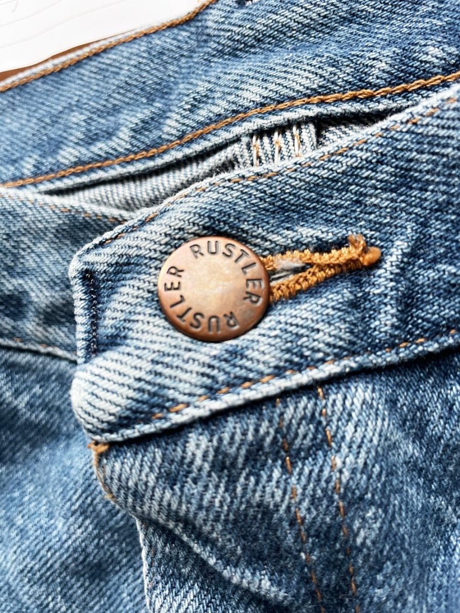 vintage rustler carpenter long denim shorts | rework | jorts - good market thrift store
