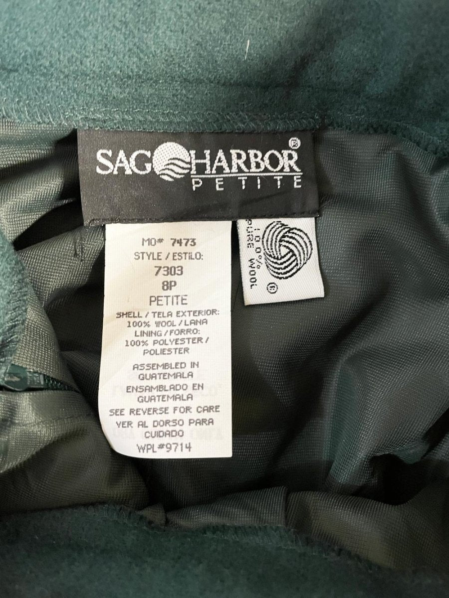 vintage sag harbour 100% wool pleated trouser shorts - good market thrift store