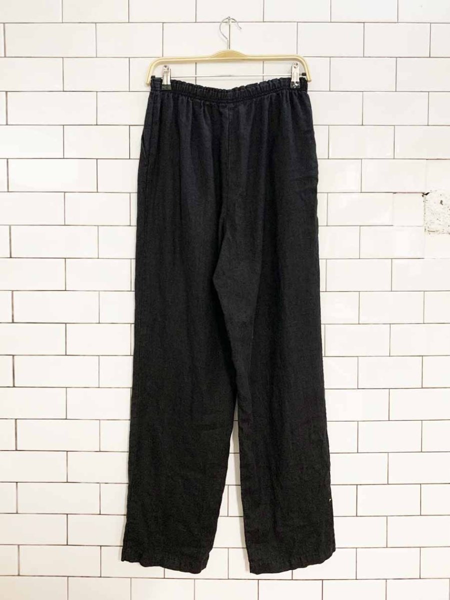 vintage sandy chrysler collection 100% linen pants - good market thrift store