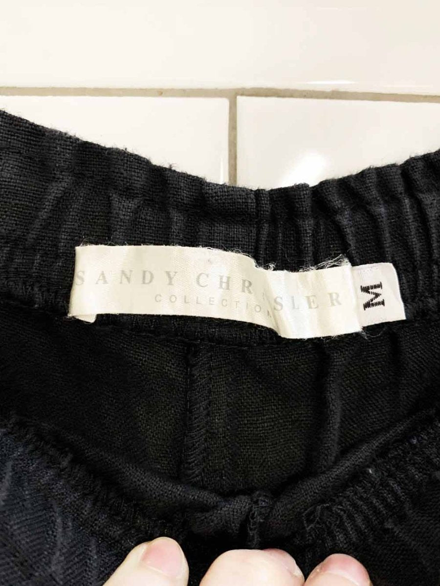 vintage sandy chrysler collection 100% linen pants - good market thrift store