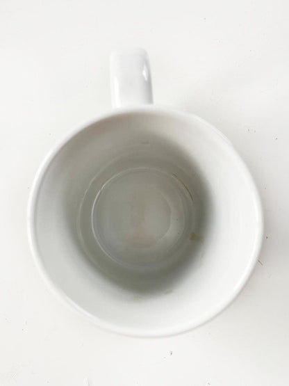 vintage santa claus through window mug - good market thrift store