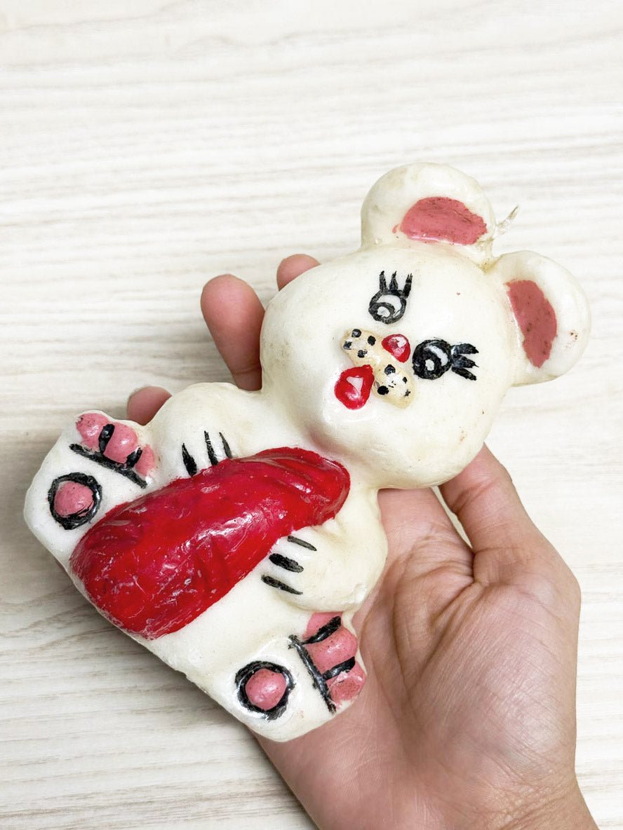 vintage santa mouse holiday candle - good market thrift store