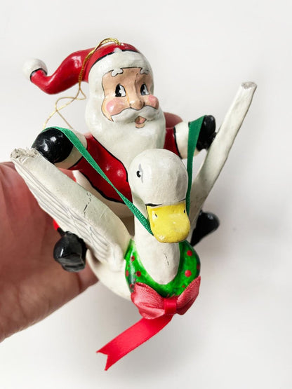 vintage santa riding animals ornaments | made in Philippines - good market thrift store