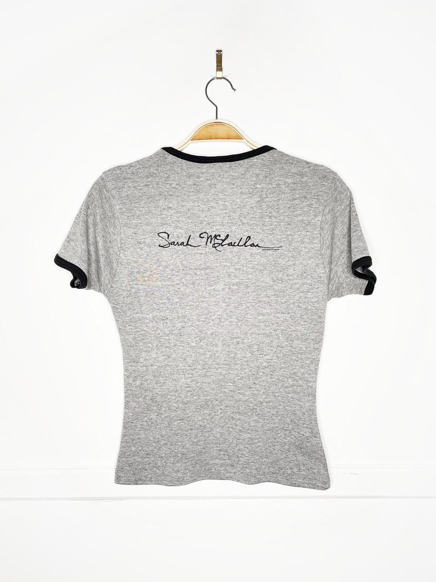 vintage sarah mclachlin 1997 baby rib ringer tee | stanfields 1856 - good market thrift store