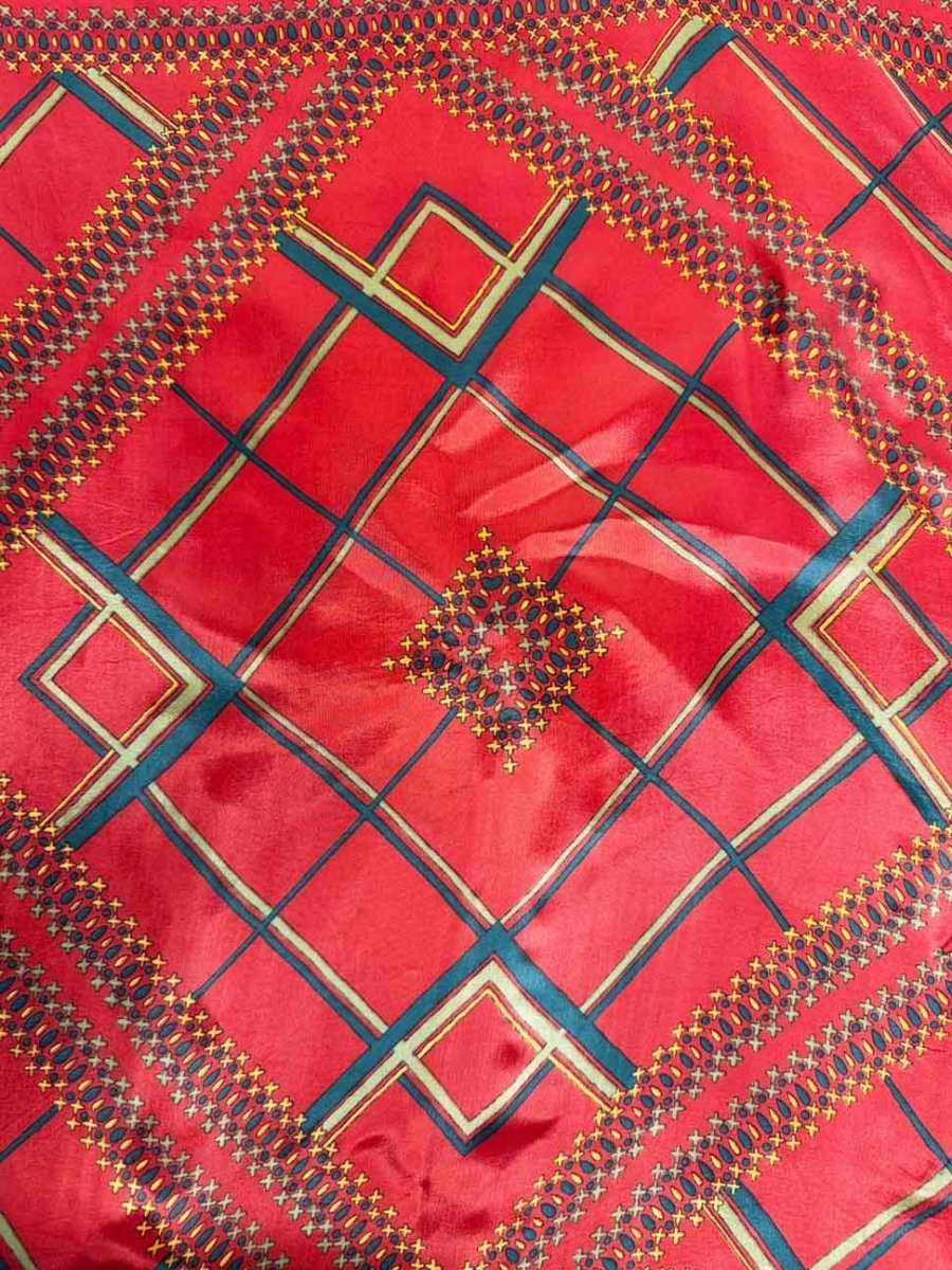 vintage satin hand - rolled edge square scarf | made in Japan - good market thrift store
