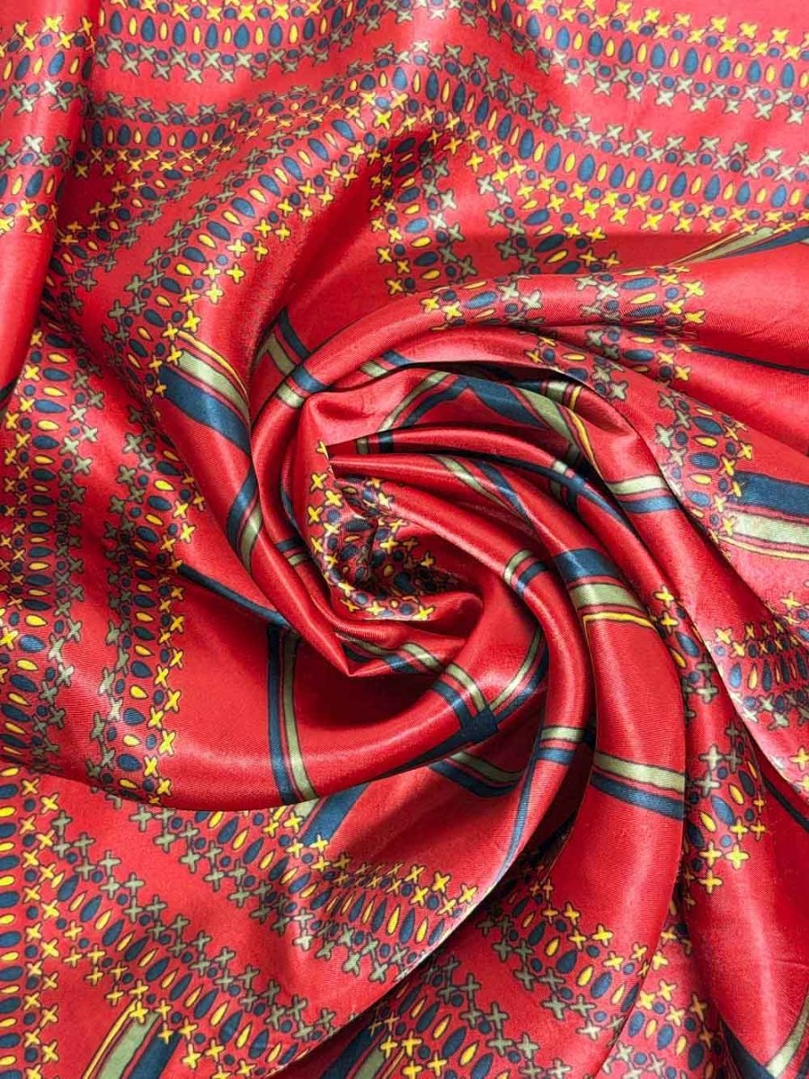 vintage satin hand - rolled edge square scarf | made in Japan - good market thrift store