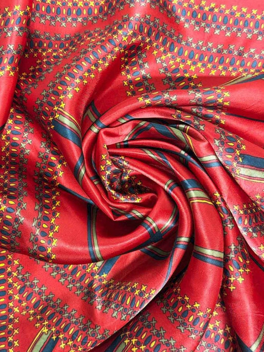 vintage satin hand - rolled edge square scarf | made in Japan - good market thrift store