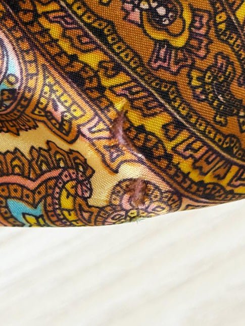 vintage satin paisley square scarf - good market thrift store