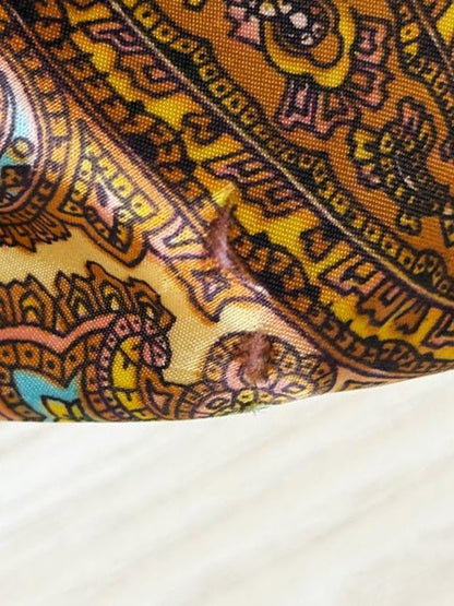 vintage satin paisley square scarf - good market thrift store