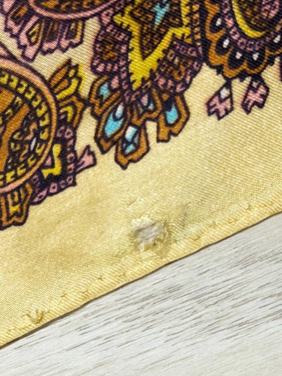 vintage satin paisley square scarf - good market thrift store