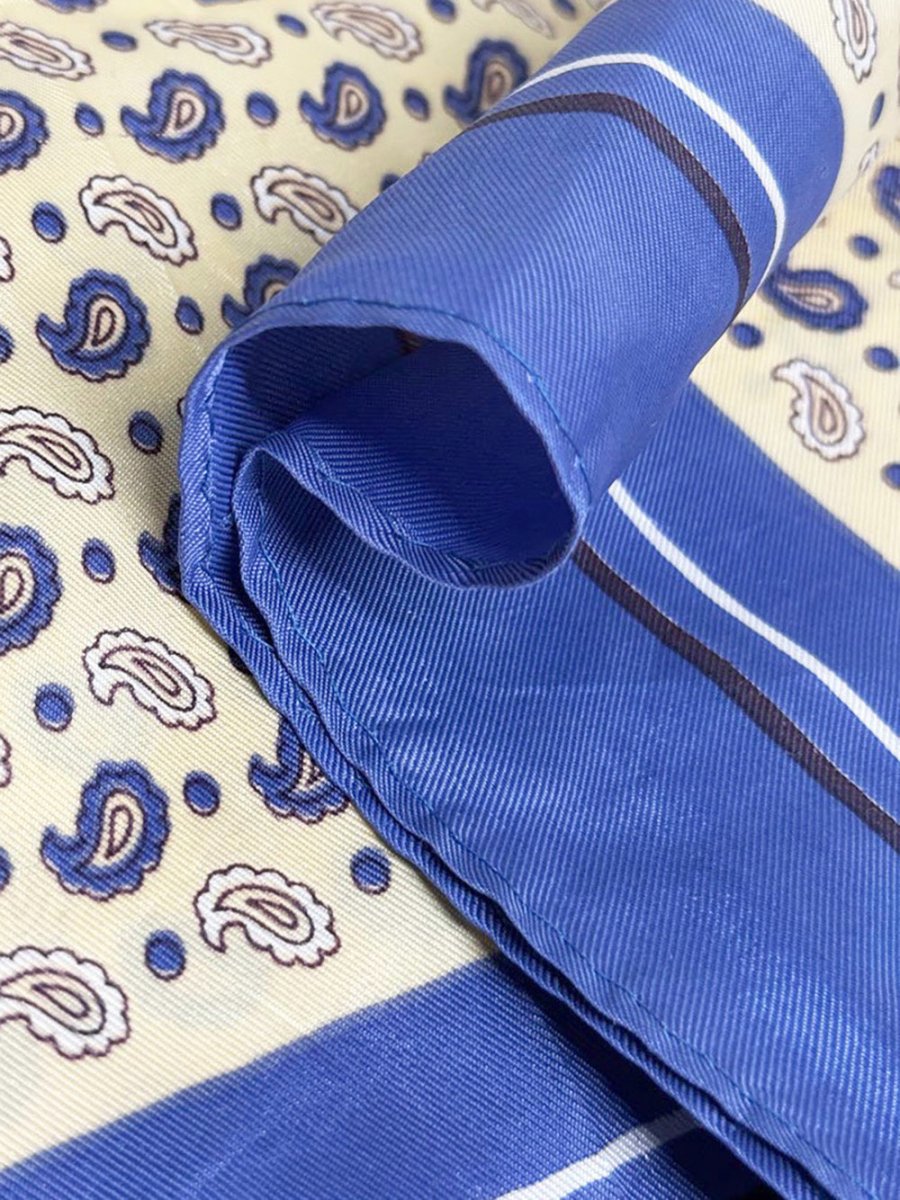 vintage satin paisley square scarf | hand - rolled edge - good market thrift store