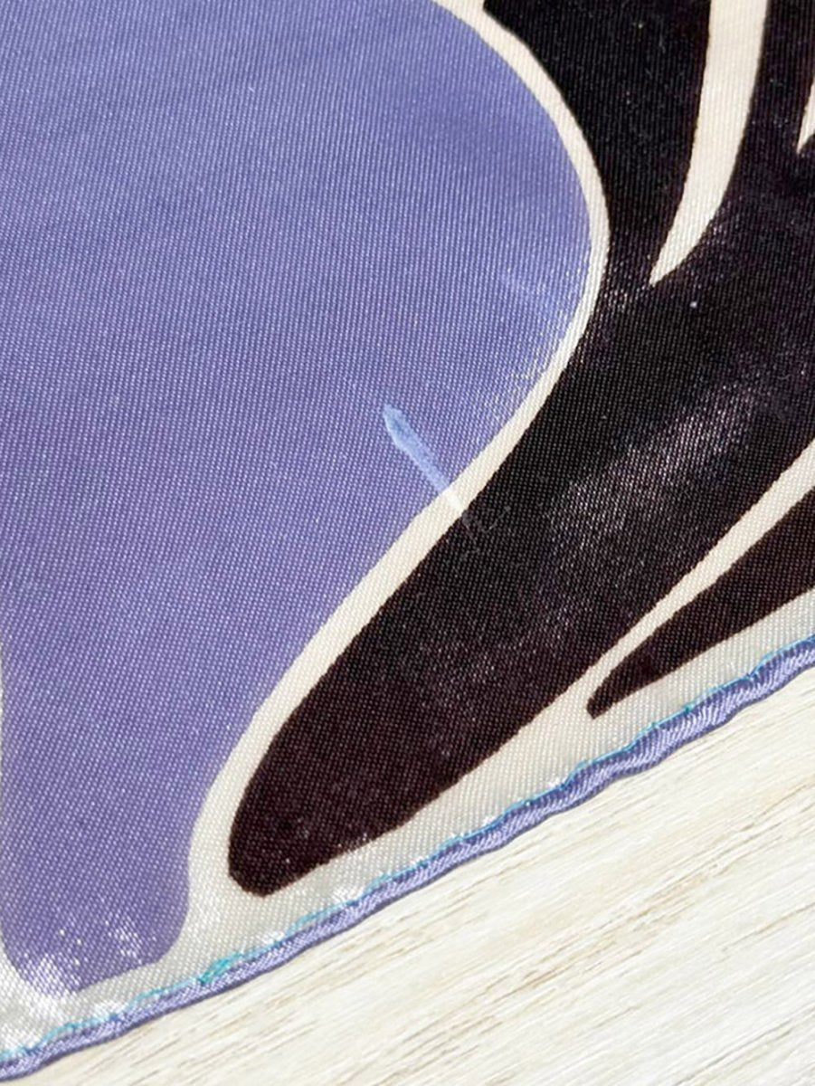 vintage satin retro square scarf | hand - rolled edge - good market thrift store