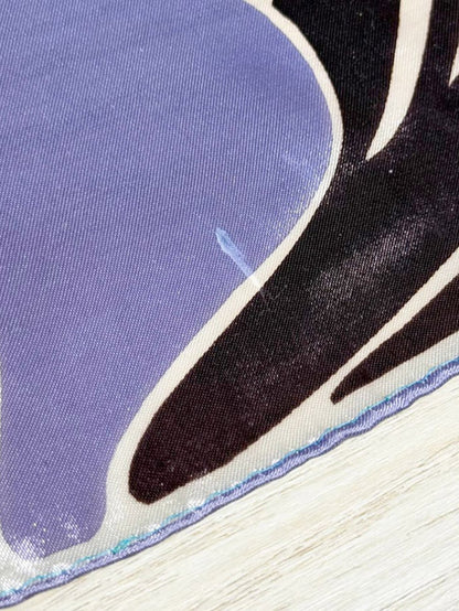 vintage satin retro square scarf | hand - rolled edge - good market thrift store