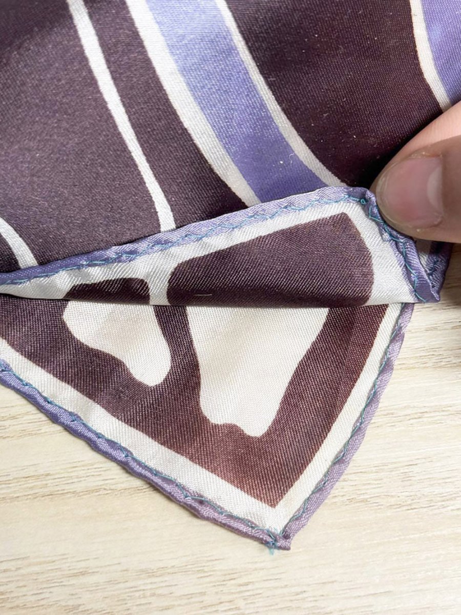 vintage satin retro square scarf | hand - rolled edge - good market thrift store