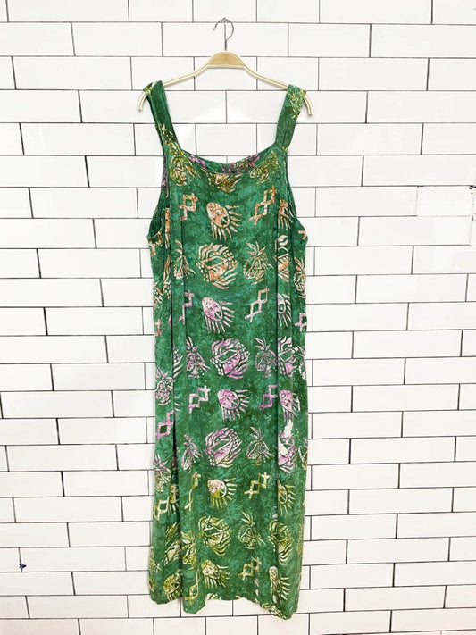 vintage satu bali tie dye beach maxi dress - good market thrift store