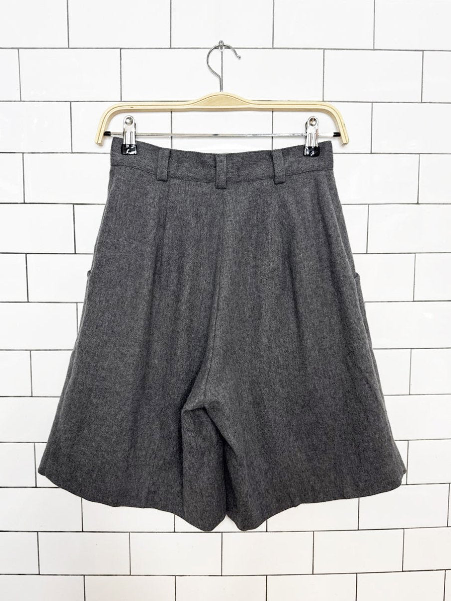 vintage savannah 100% wool pleated trouser shorts |. made in USA - good market thrift store