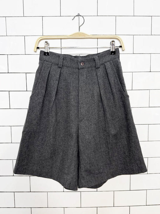 vintage savannah 100% wool pleated trouser shorts |. made in USA - good market thrift store