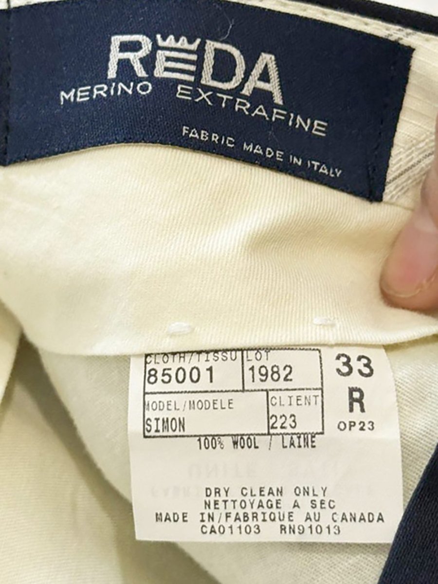 vintage savile row 100% merino wool cuffed trousers | made in Italy - good market thrift store