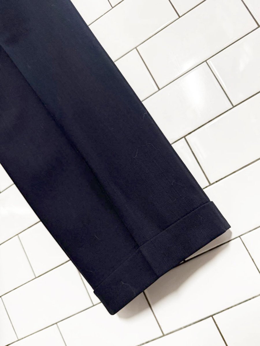 vintage savile row 100% merino wool cuffed trousers | made in Italy - good market thrift store