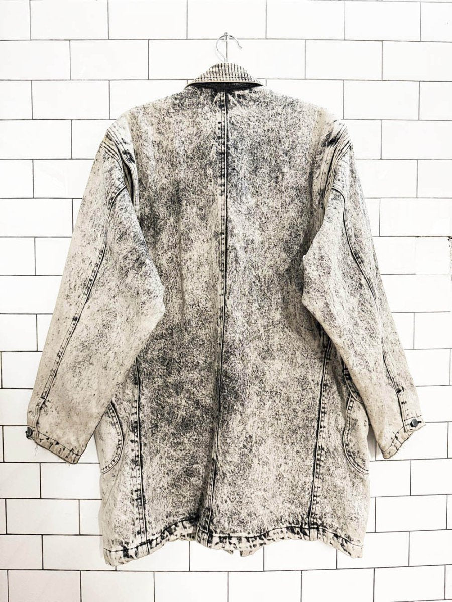 vintage SBII acid wash denim chore jacket | by bitterman | ribbed collar - good market thrift store