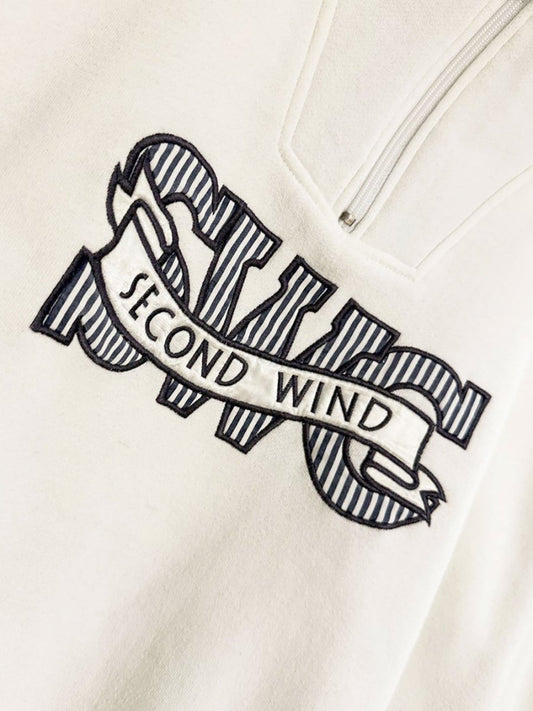 vintage second wind half zip hooded sweatshirt - good market thrift store