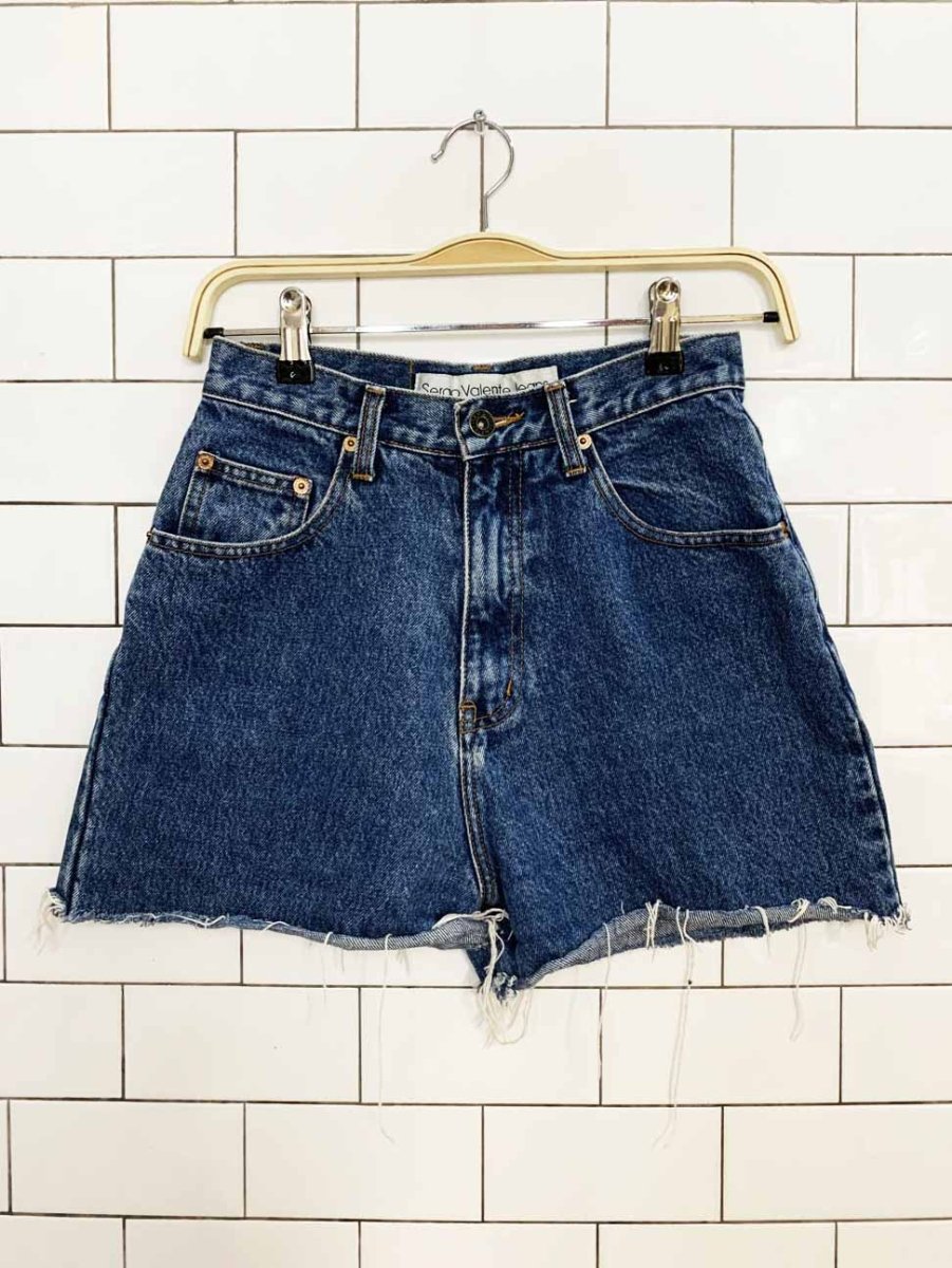 vintage sergio valente high waisted cut off denim shorts - good market thrift store