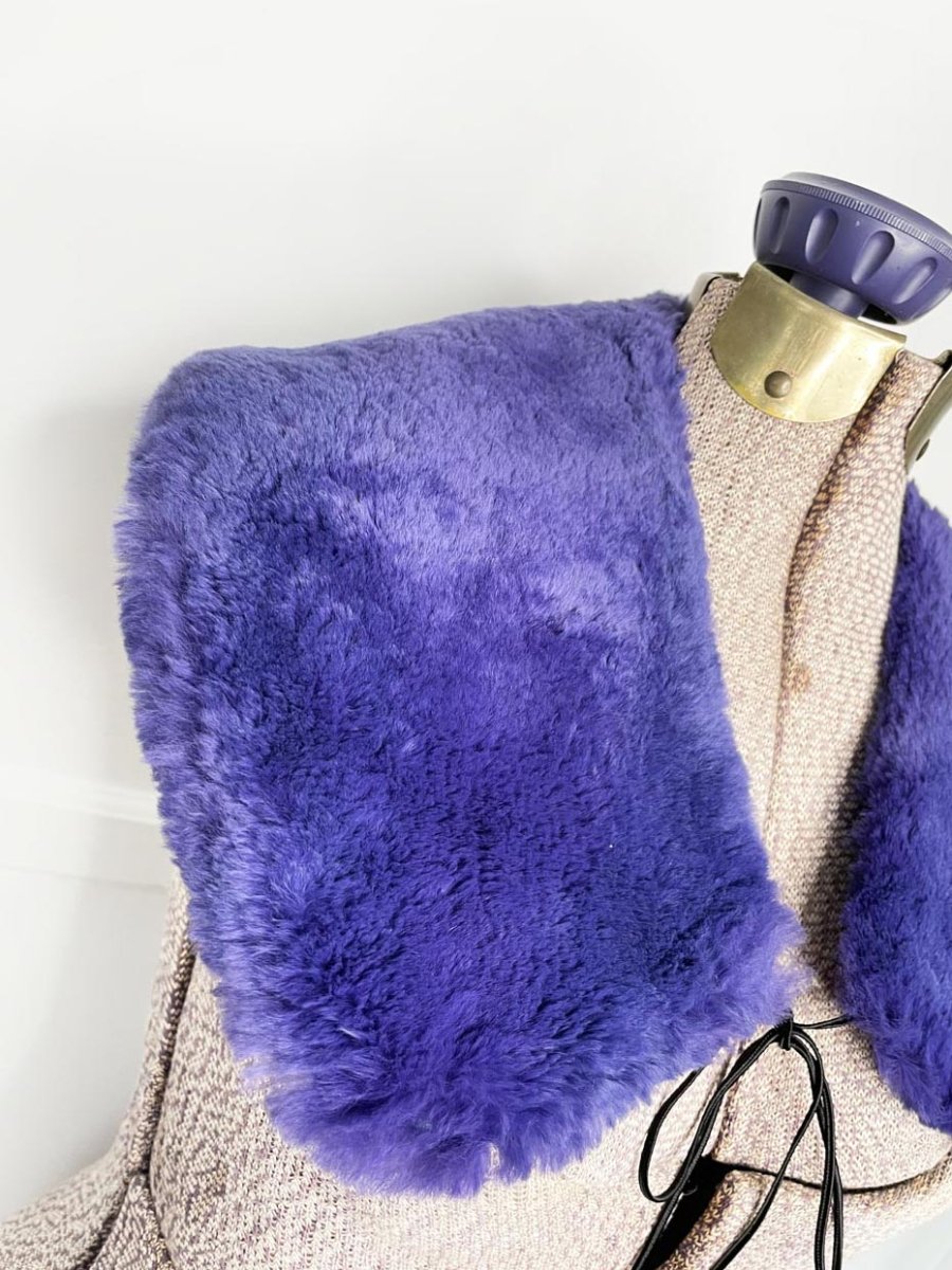 vintage shaved mink fur tie collar - good market thrift store