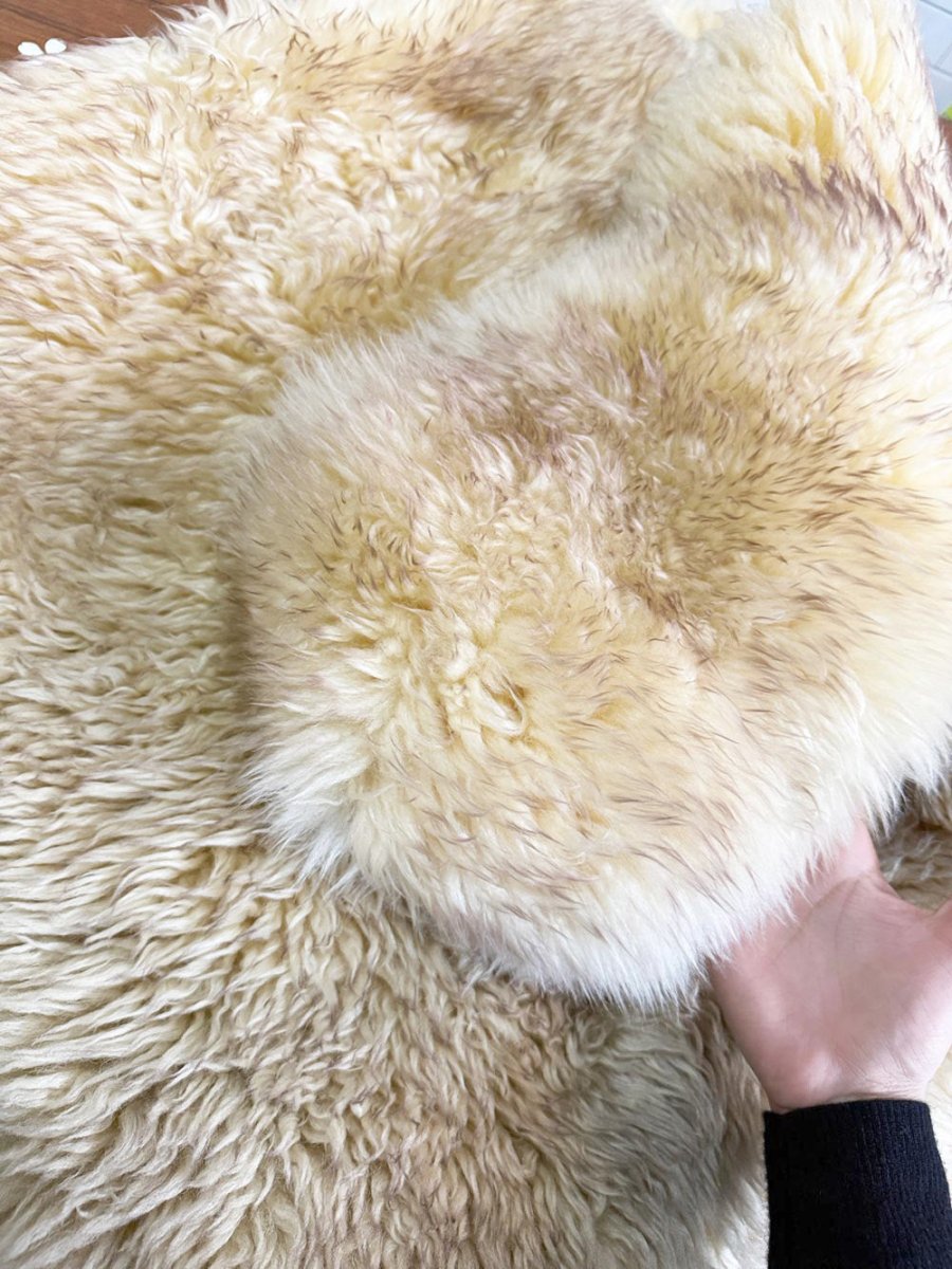 vintage sheepskin chair cover | area rug - good market thrift store