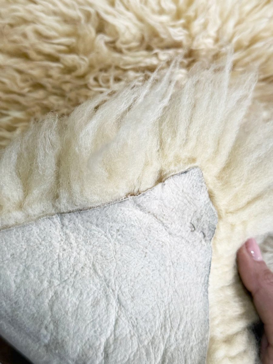 vintage sheepskin chair cover | area rug - good market thrift store