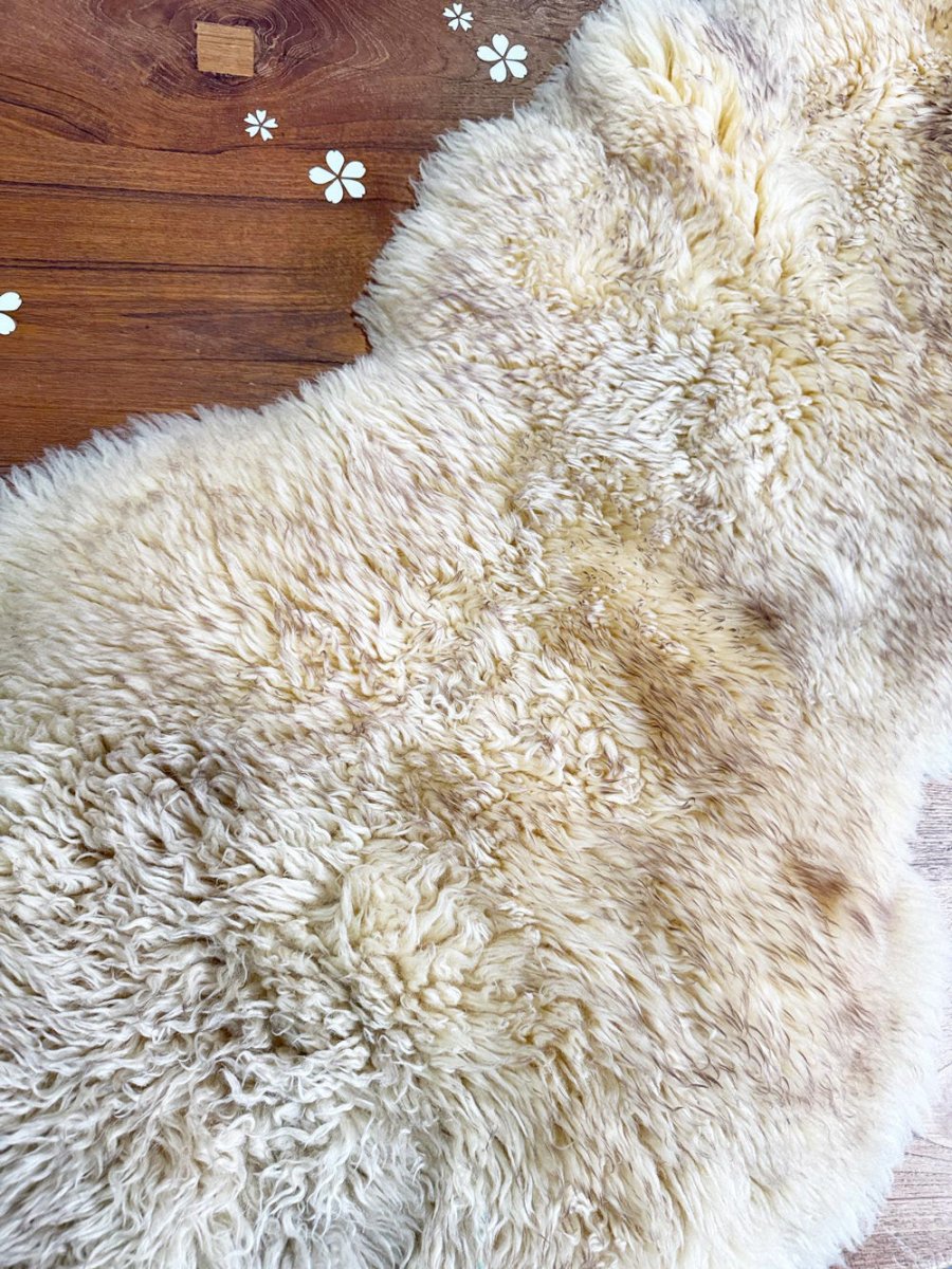 vintage sheepskin chair cover | area rug - good market thrift store