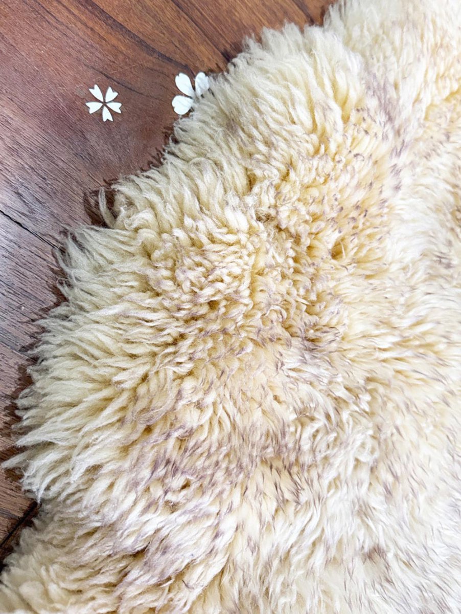 vintage sheepskin chair cover | area rug - good market thrift store