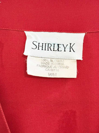 vintage shirley k 100% silk drawstring shirt - good market thrift store