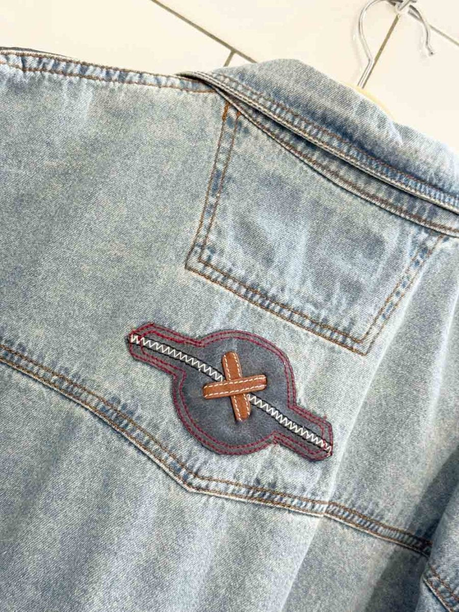 vintage shooter western snap button denim shirt - good market thrift store