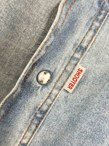 vintage shooter western snap button denim shirt - good market thrift store