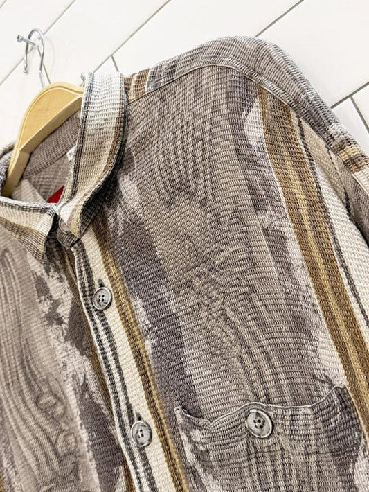 vintage signum woven abstract shirt - good market thrift store