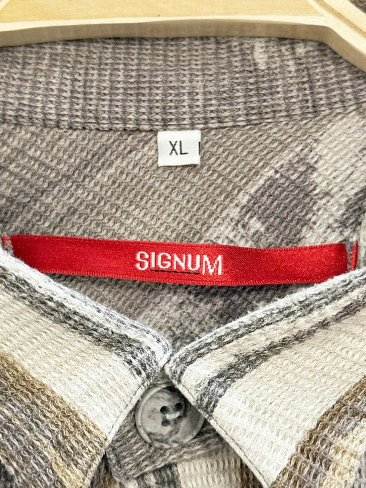 vintage signum woven abstract shirt - good market thrift store