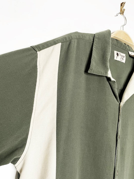 vintage silk 100% silk bowling full button resort shirt - good market thrift store
