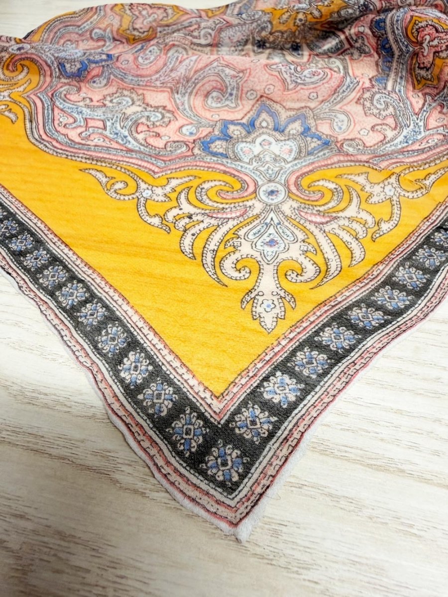 vintage silk-blend chiffon long scarf | hand-rolled in Japan - good market thrift store