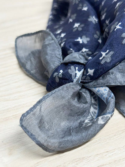 vintage silk sheer square scarf - good market thrift store