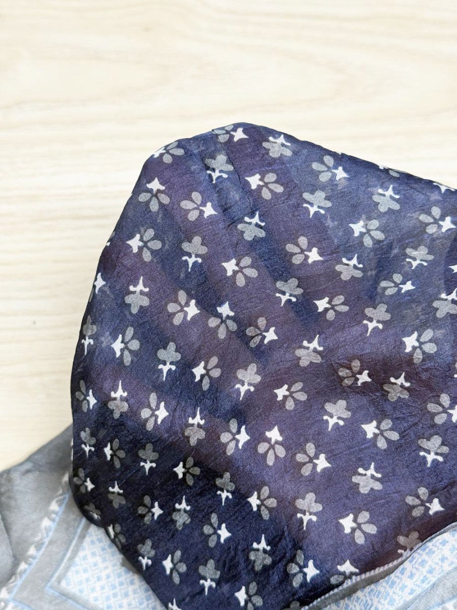 vintage silk sheer square scarf - good market thrift store