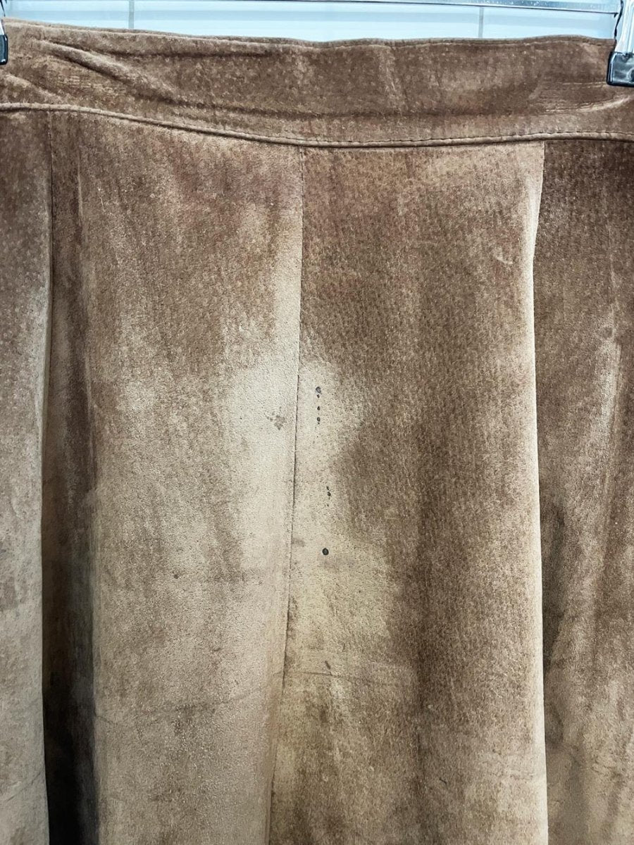 vintage simons suede full country midi skirt | made in canada - good market thrift store